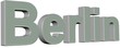 3D Wort silber BERLIN
