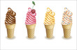 A set of four Ice cream