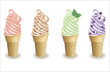 A set of four Ice cream
