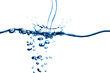 Clean water and water bubbles