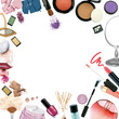 Diverse produse cosmetice izolate pe fundal alb