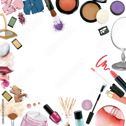 Foto: Various cosmetics isolated on white background Various cosmetics isolated on white background