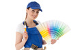 Foto: Female construction worker. Female construction worker.