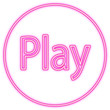 bouton neon play