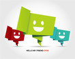 Abstract speech smile fece,vector backgrounds set. Eps 8