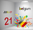 National Holiday 3D Calendar Belgium
