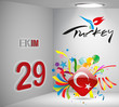 National Holiday 3D Calendar Turkey