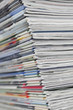Zeitschriftenstapel, close-up