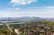 Panorama of Vienna with Danube River the Donauinsel Panorama of Vienna with Danube River the Donauinsel
