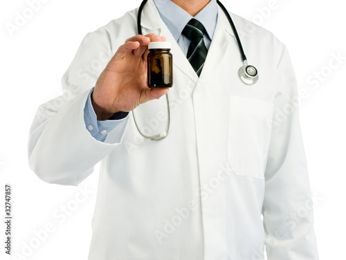Photo: doctor holding drugs doctor holding drugs