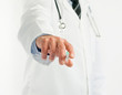 doctor pointing needle