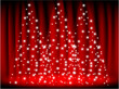 Red velvet curtain&theatre stage