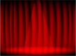 theatre red curtain and stage.