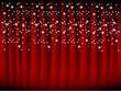 red movie curtain