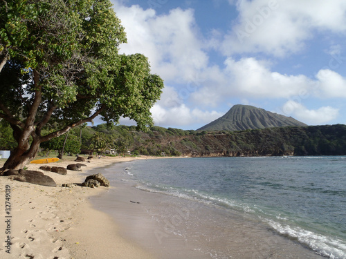 Photo: Hanamau Bay Beach with Kokohead in the distance Hanamau Bay Beach with Kokohead in the distance