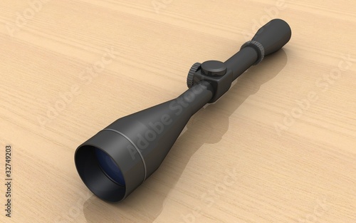 Illustration: 3d rifle scope sight 3d rifle scope sight