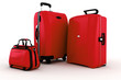 3d luggage isolated on white background