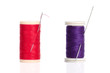 ����: Two red and purple thread bobbin and needle � homydesign #32751809