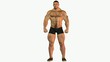morphing d'un homme qui devient musclé