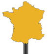 France map road sign