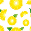 Lemon seamless background, vector illustration