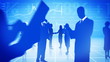 Business people, global communication.