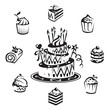 set of cakes