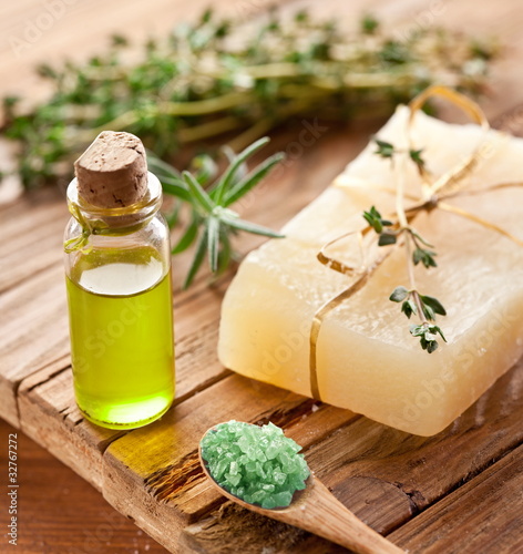 Photo: Piece of natural soap. Piece of natural soap.