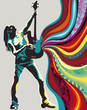 singer on the background
