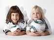 Foto: Two little girls as football fans like the Woman´s World Cup Two little girls as football fans like the Woman´s World Cup