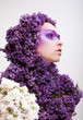 dressed with  lilac beauty girl portrait