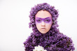 dressed with  lilac girl portrait