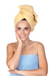 Beautiful girl with towel Beautiful girl with towel