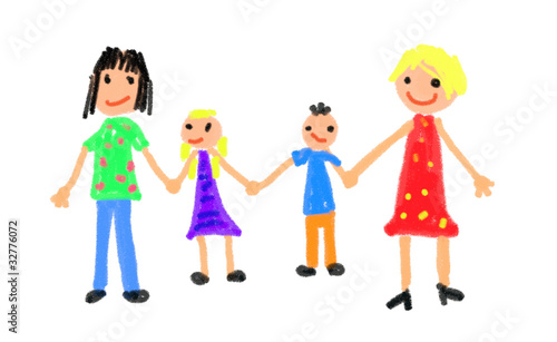Illustration: regenbogenfamilie regenbogenfamilie