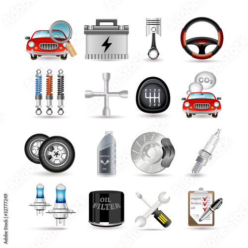 Vector: car service and parts car service and parts