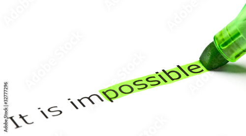 Photo: 'possible' highlighted in 'impossible' 'possible' highlighted in 'impossible'