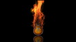 Guitar with flames
