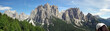 view of the mountains of the Dolomites of Val di Fassa in Italy
