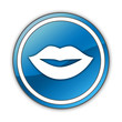 Glossy Button "Mouth / Lips Symbol"