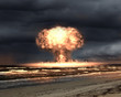 Nuclear explosion in an outdoor setting