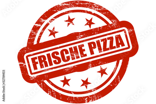Illustration: Sternen Stempel rot FRISCHE PIZZA Sternen Stempel rot FRISCHE PIZZA