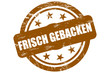 Sternen Stempel braun FRISCH GEBACKEN