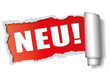 NEU! - aufgerissenes Papier - rot
