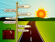 Capital city and road Capital city and road