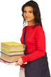 stock image of  student over white background