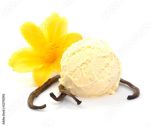Foto: Eiskugel, Vanille Eiskugel, Vanille