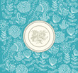 Wall-paper with a flower pattern