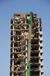 Demolishing highrise building