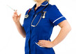 nurse holding syringe