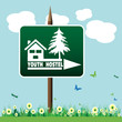 Youth hostel sign